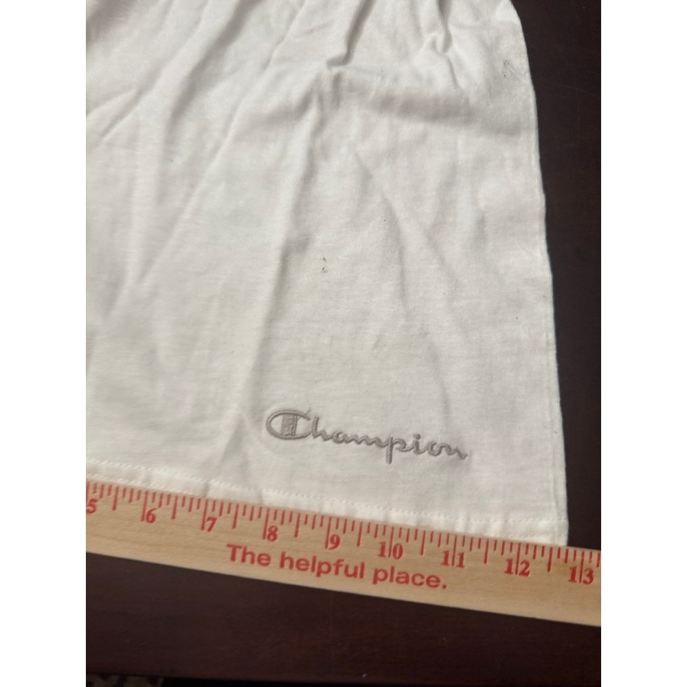 Champion White Cotton Athletic Shorts Men Medium M Elastic Waist Drawstring - Picture 8 of 9